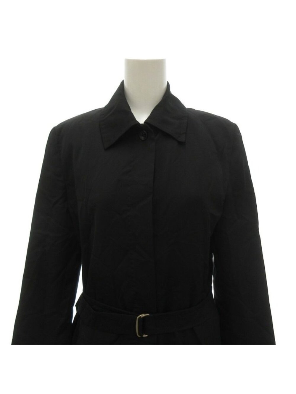 Max Mara White Tag Soutien Collar Coat with Long Belt Black 38 - Picture 6 of 9